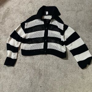 H&M Divided Black and White Knit Sweater